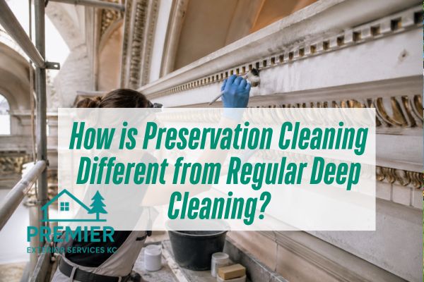 woman performing preservation cleaning with a caption How is Preservation Cleaning Different from Regular Deep Cleaning?